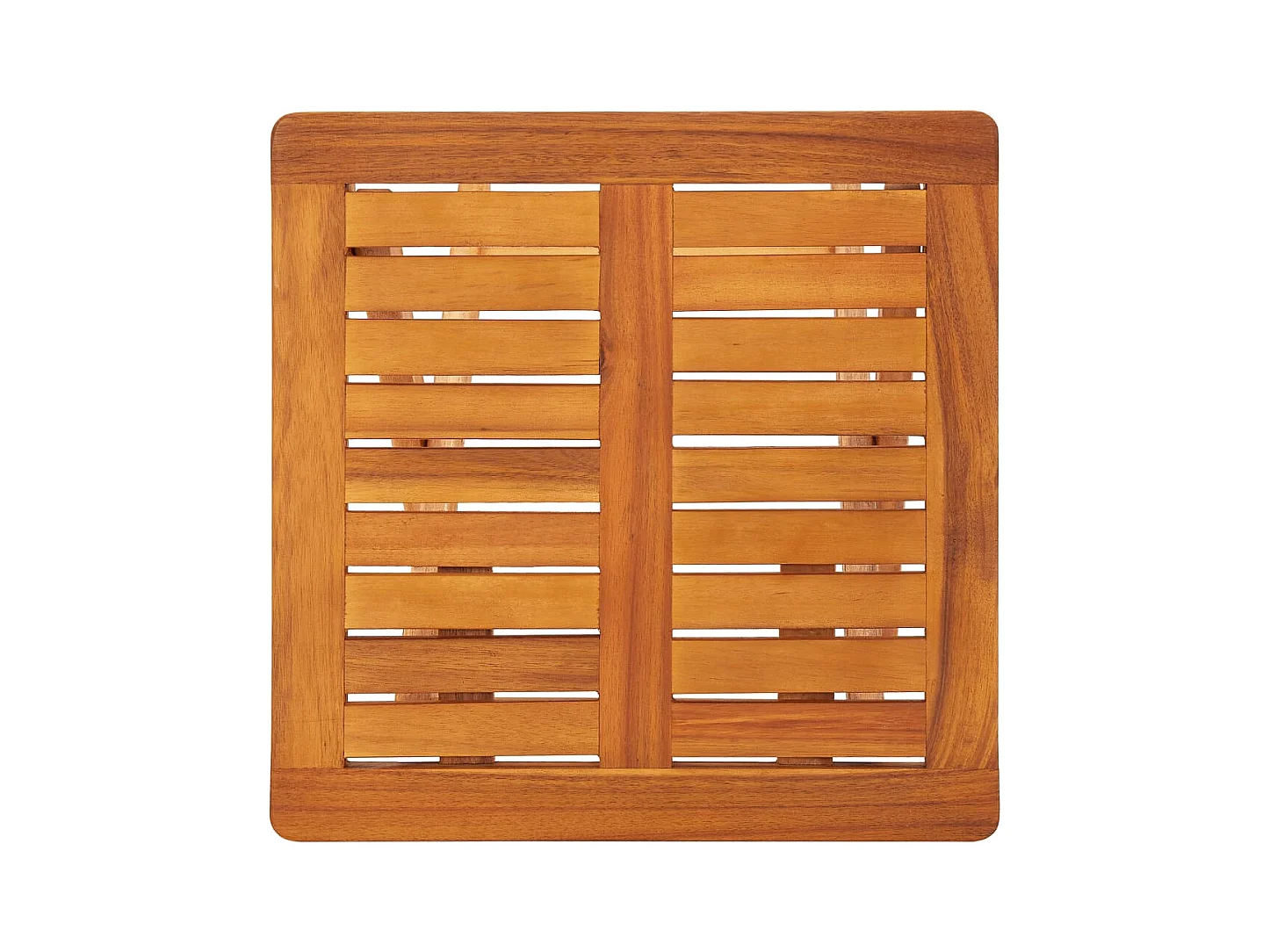 Chaises longues lot de 2 avec table et coussins Acacia solide