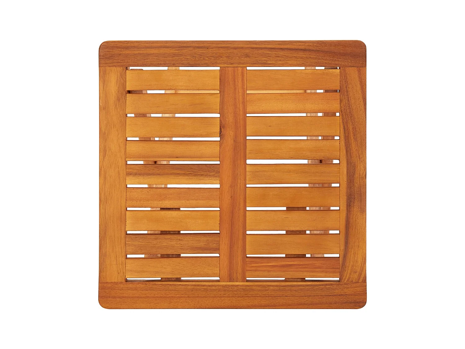 Chaises longues lot de 2 avec table et coussins Acacia solide