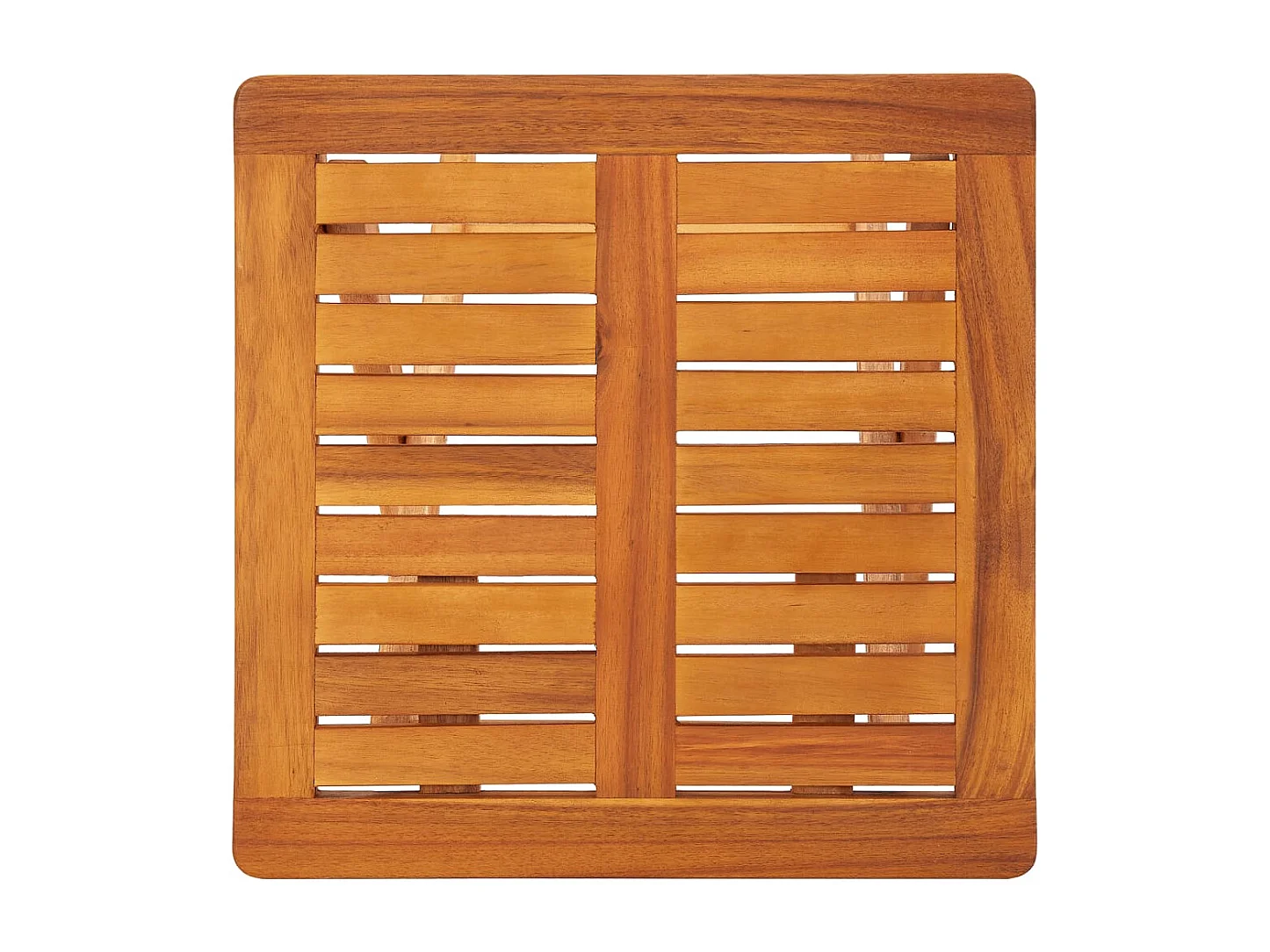 Set van 2 ligstoelen met tafel en kussens Massief acacia