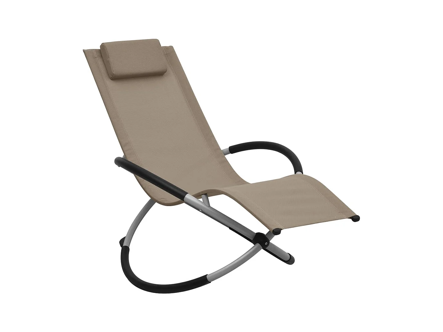 Chaise longue pour enfants Acier Taupe