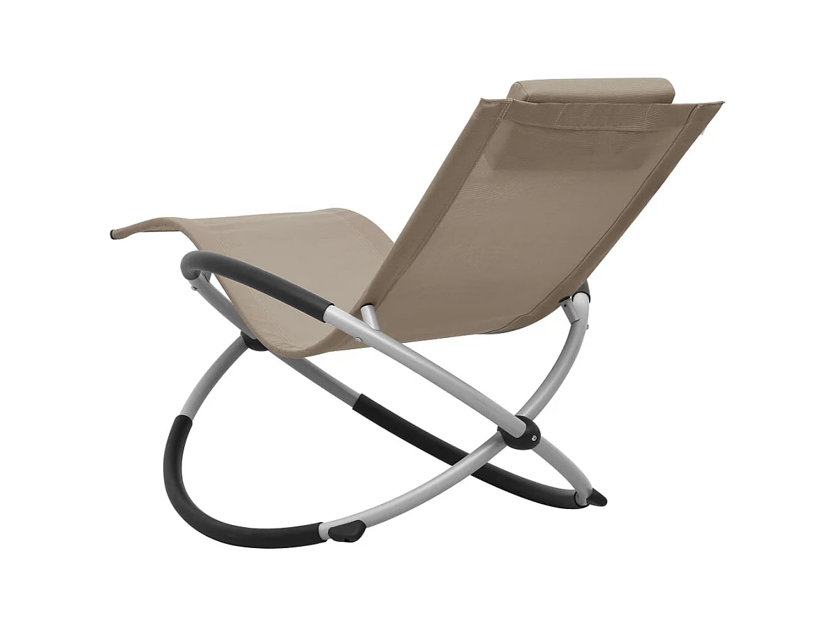 Chaise longue pour enfants Acier Taupe