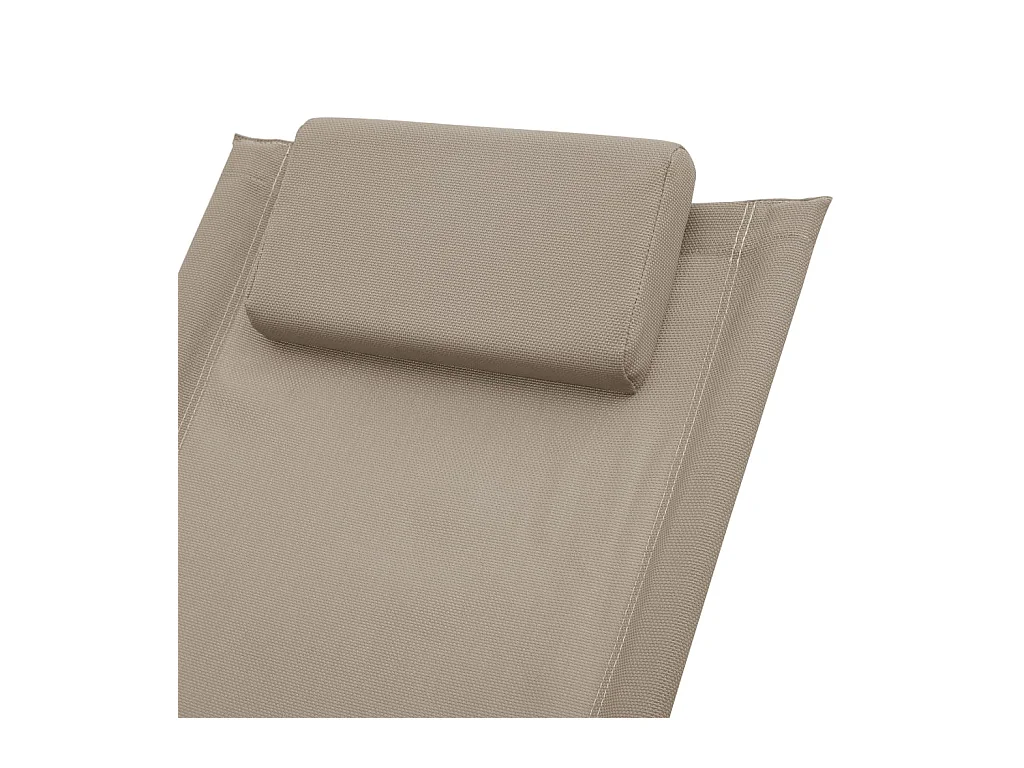 Chaise longue pour enfants Acier Taupe