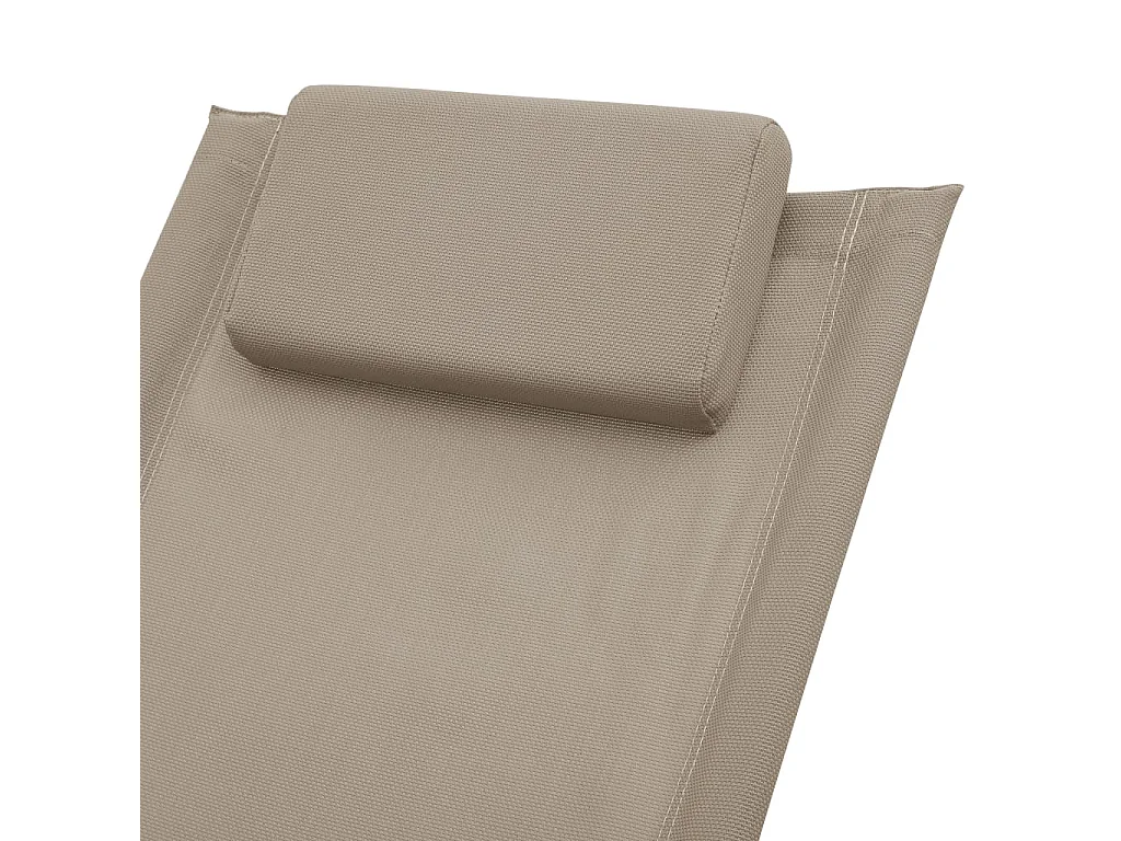 Chaise longue pour enfants Acier Taupe