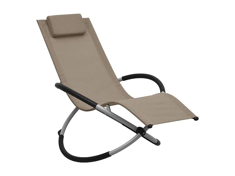 Chaise longue pour enfants Acier Taupe