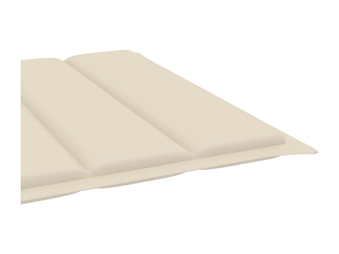 Chaise longue de jardin avec coussin Bois d'acacia solide