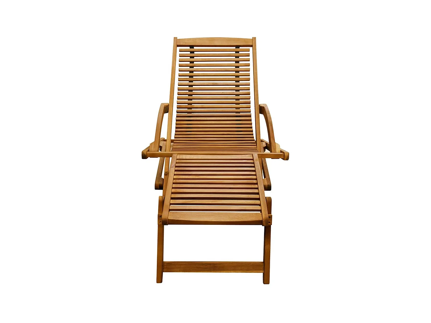 Chaise de terrasse avec repose-pied Bois d'acacia solide