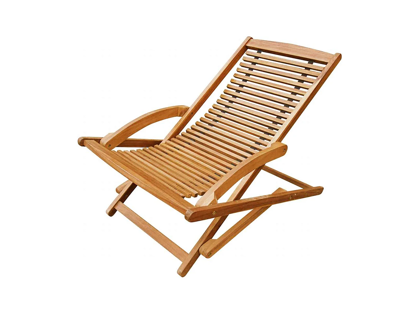 Chaise de terrasse avec repose-pied Bois d'acacia solide