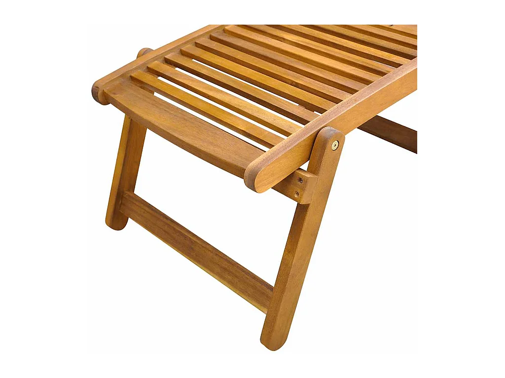 Chaise de terrasse avec repose-pied Bois d'acacia solide