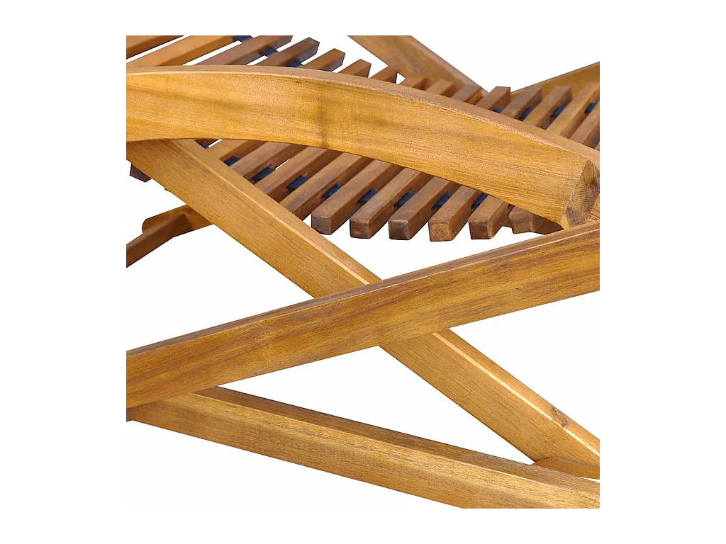 Chaise de terrasse avec repose-pied Bois d'acacia solide