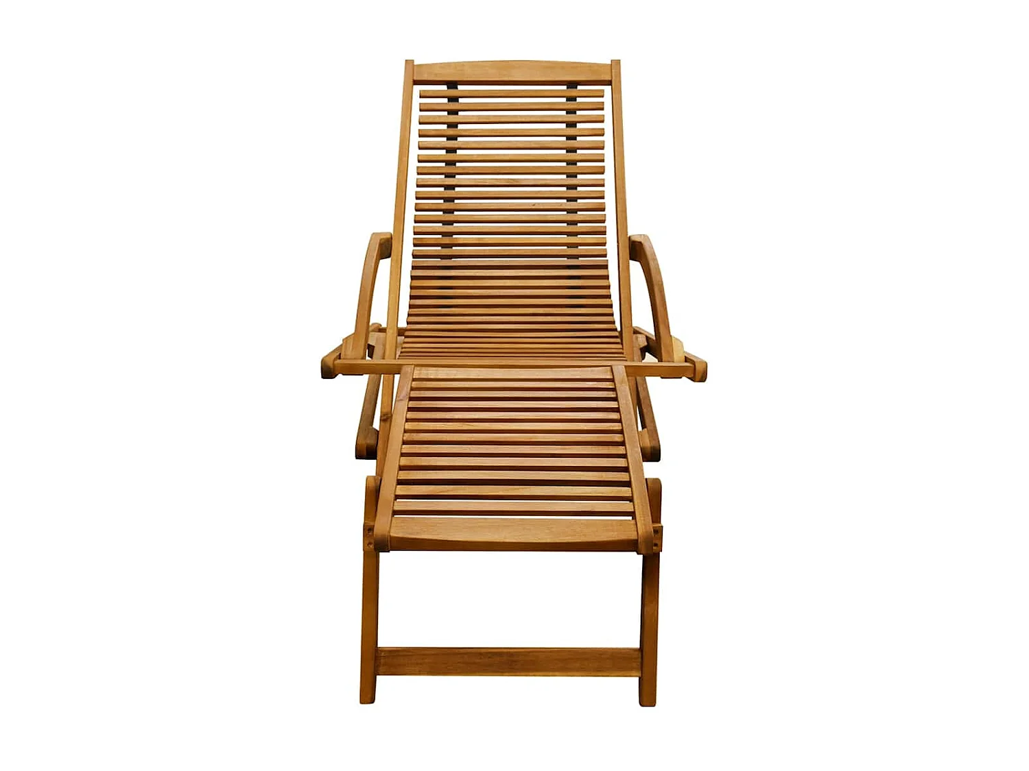 Chaise de terrasse avec repose-pied Bois d'acacia solide