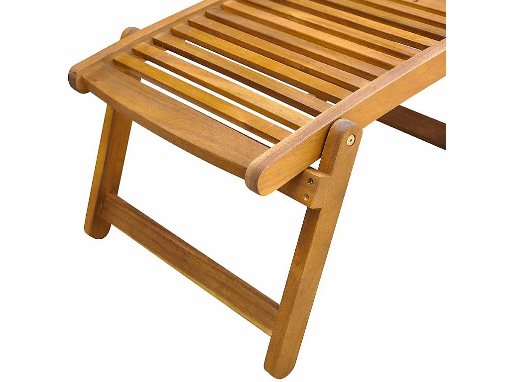 Chaise de terrasse avec repose-pied Bois d'acacia solide