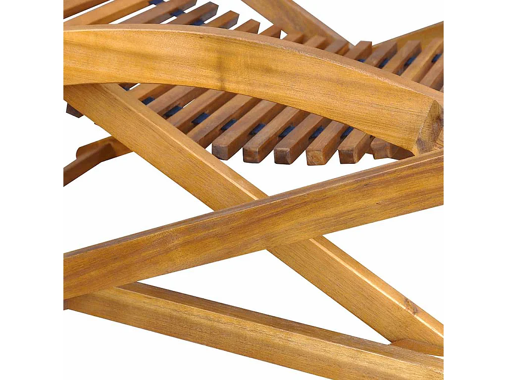 Chaise de terrasse avec repose-pied Bois d'acacia solide