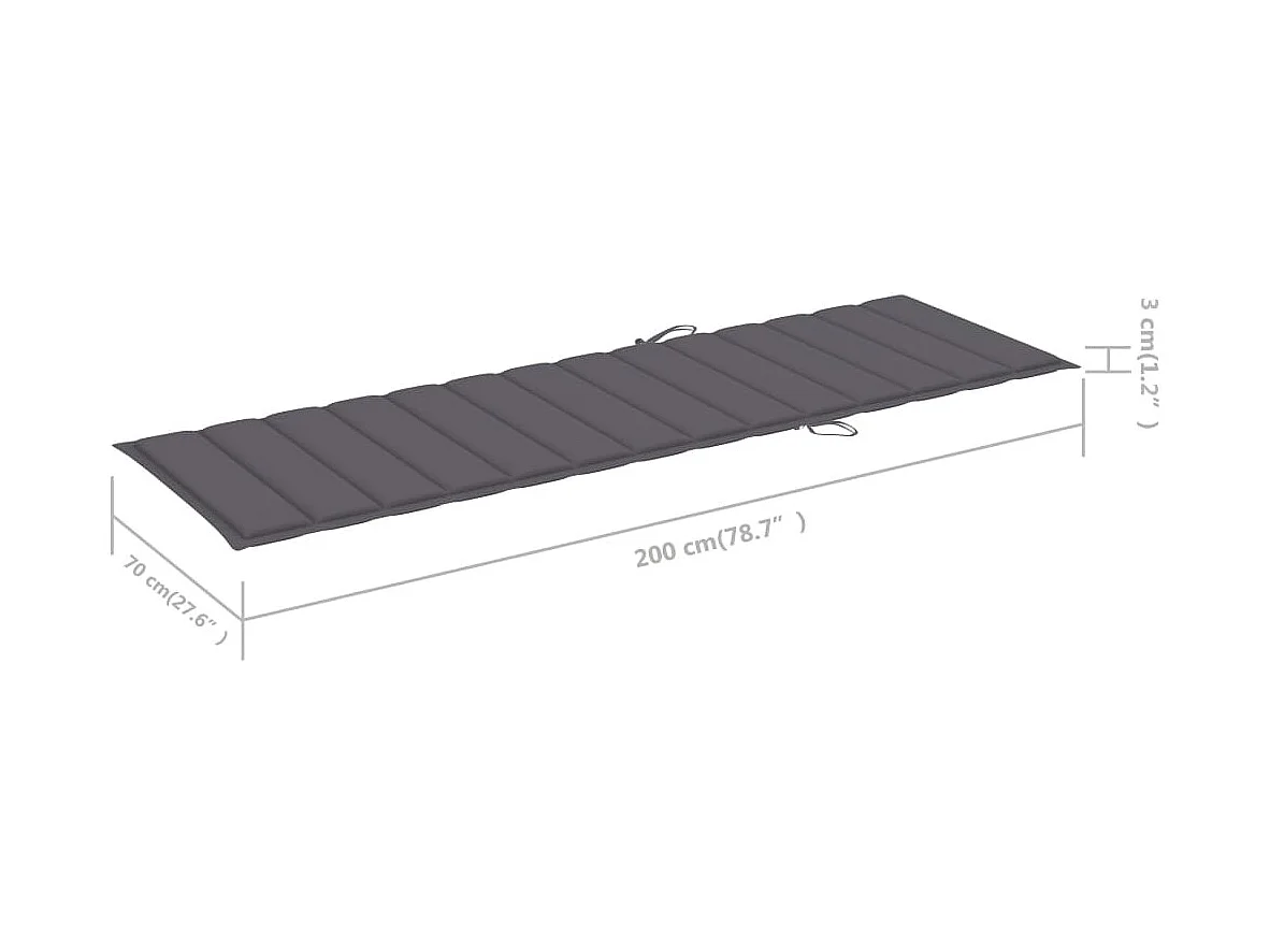 Sillón de jardín con mesa y cojín Pino impregnado