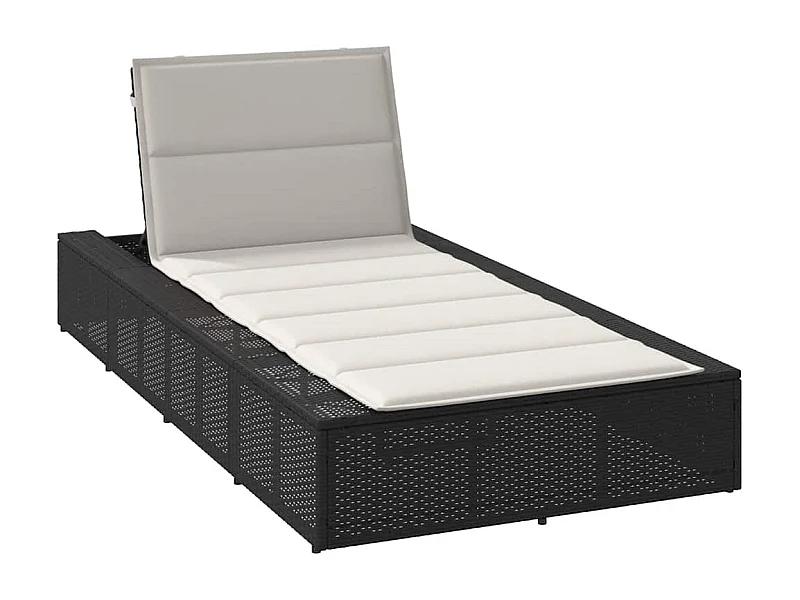 Transat avec coussin flottant noir résine tressée