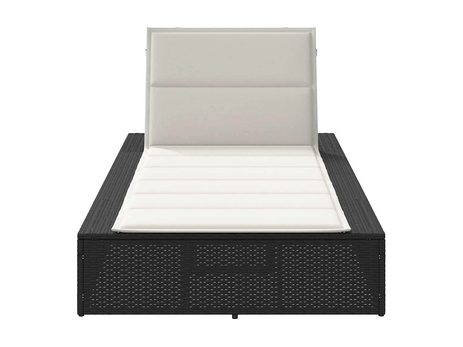 Transat avec coussin flottant noir résine tressée