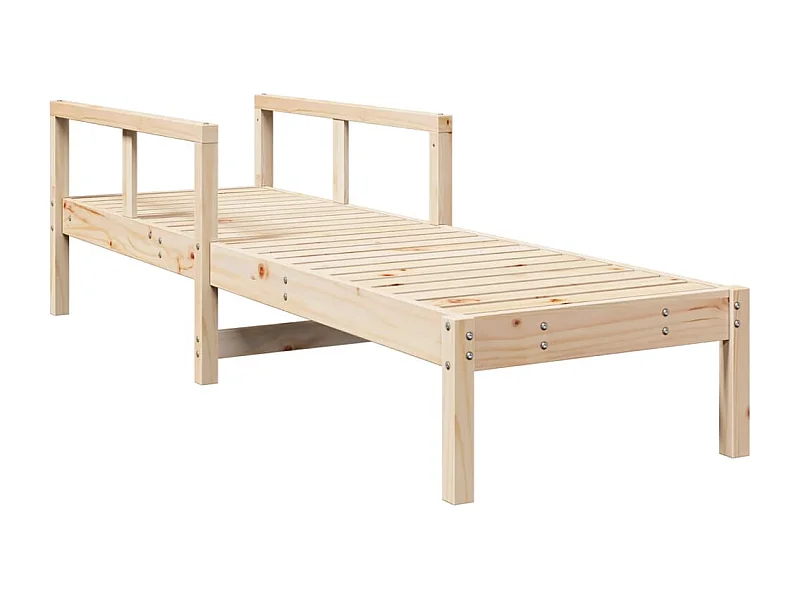 Chaise longue 199,5x62x55 cm madera maciza de pino