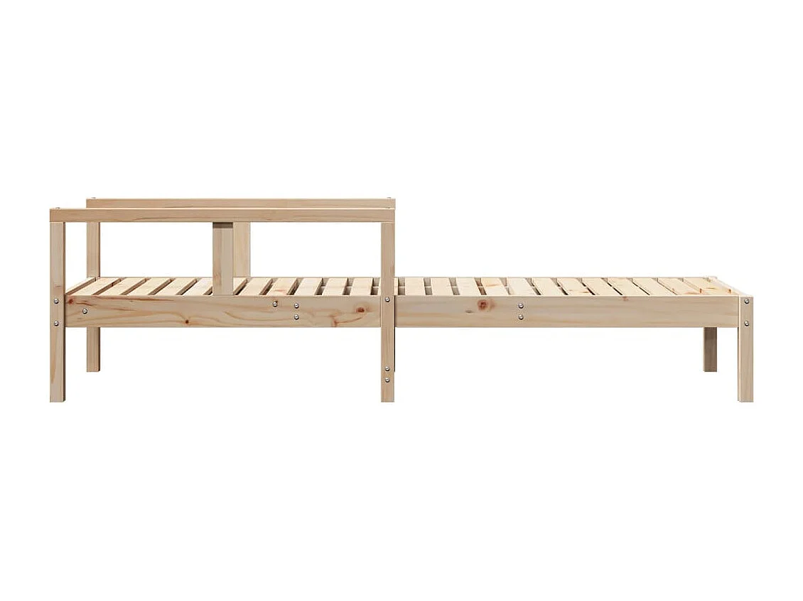 Chaise longue 199,5x62x55 cm in legno massello di pino