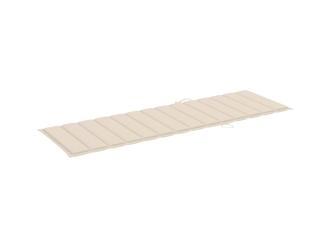 Chaise longue pliable avec coussin Bois d'acacia solide