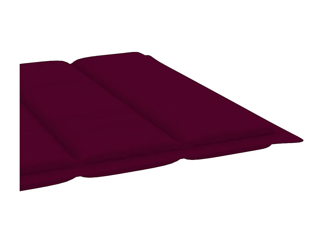 Chaise longue avec table et coussin Bois de teck solide