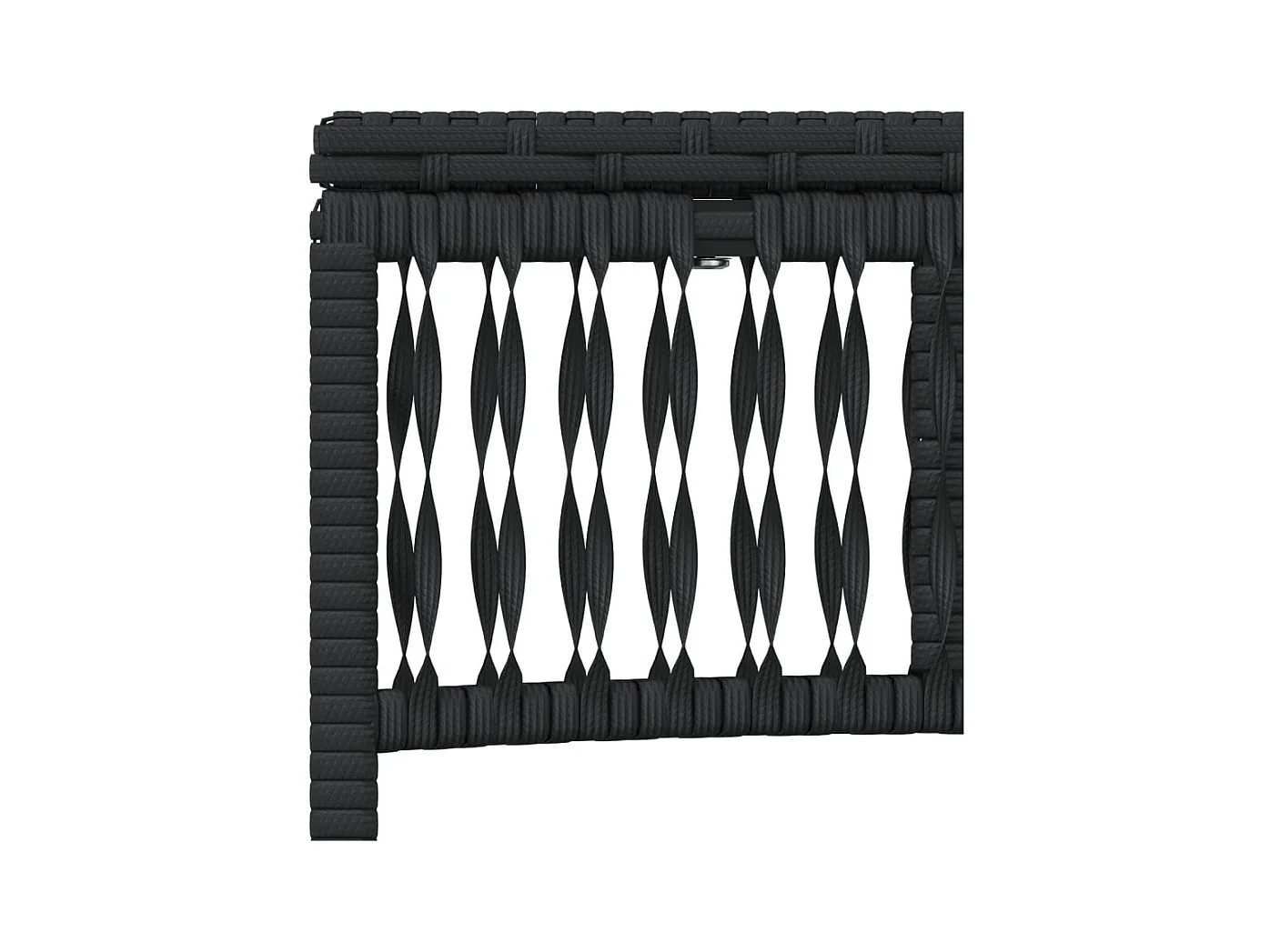 Set van 2 ligstoelen met zwarte kunsthars rieten tafel