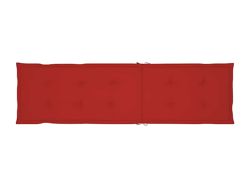 Chaise longue d'extérieur repose-pied et coussin Acacia solide