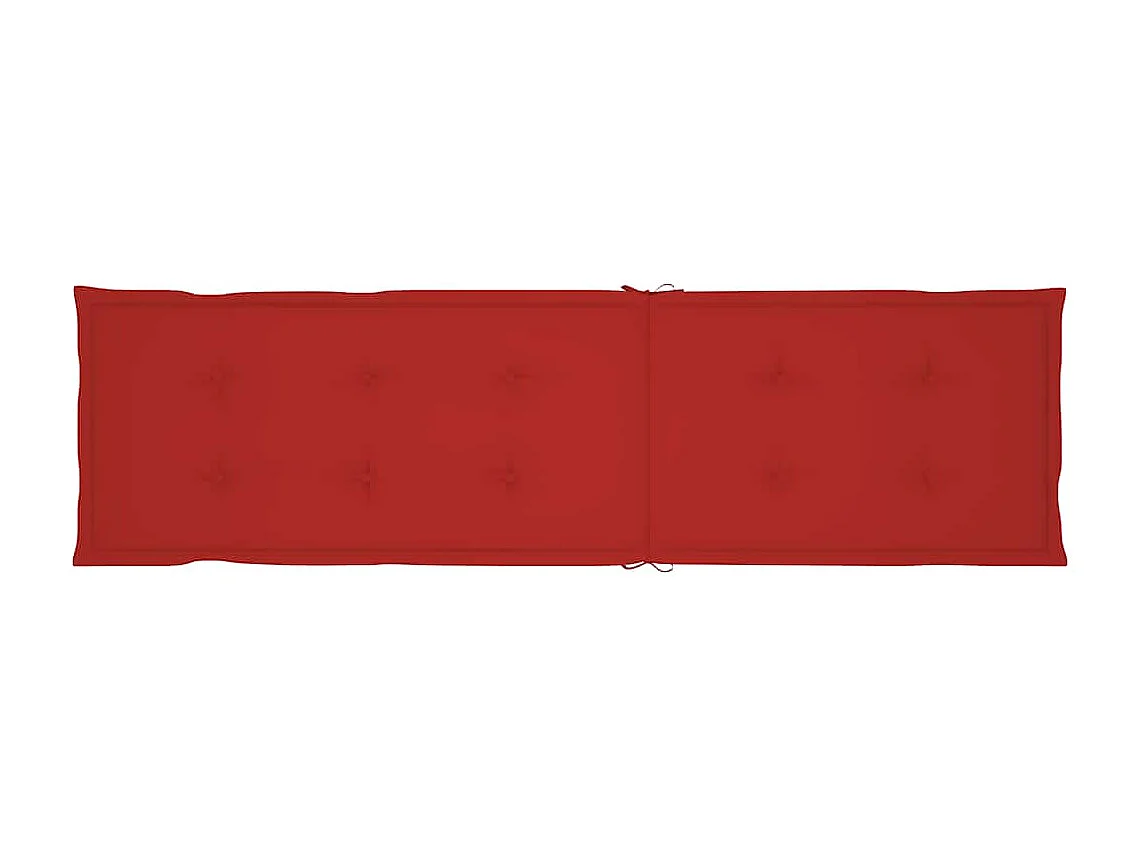 Chaise longue d'extérieur repose-pied et coussin Acacia solide