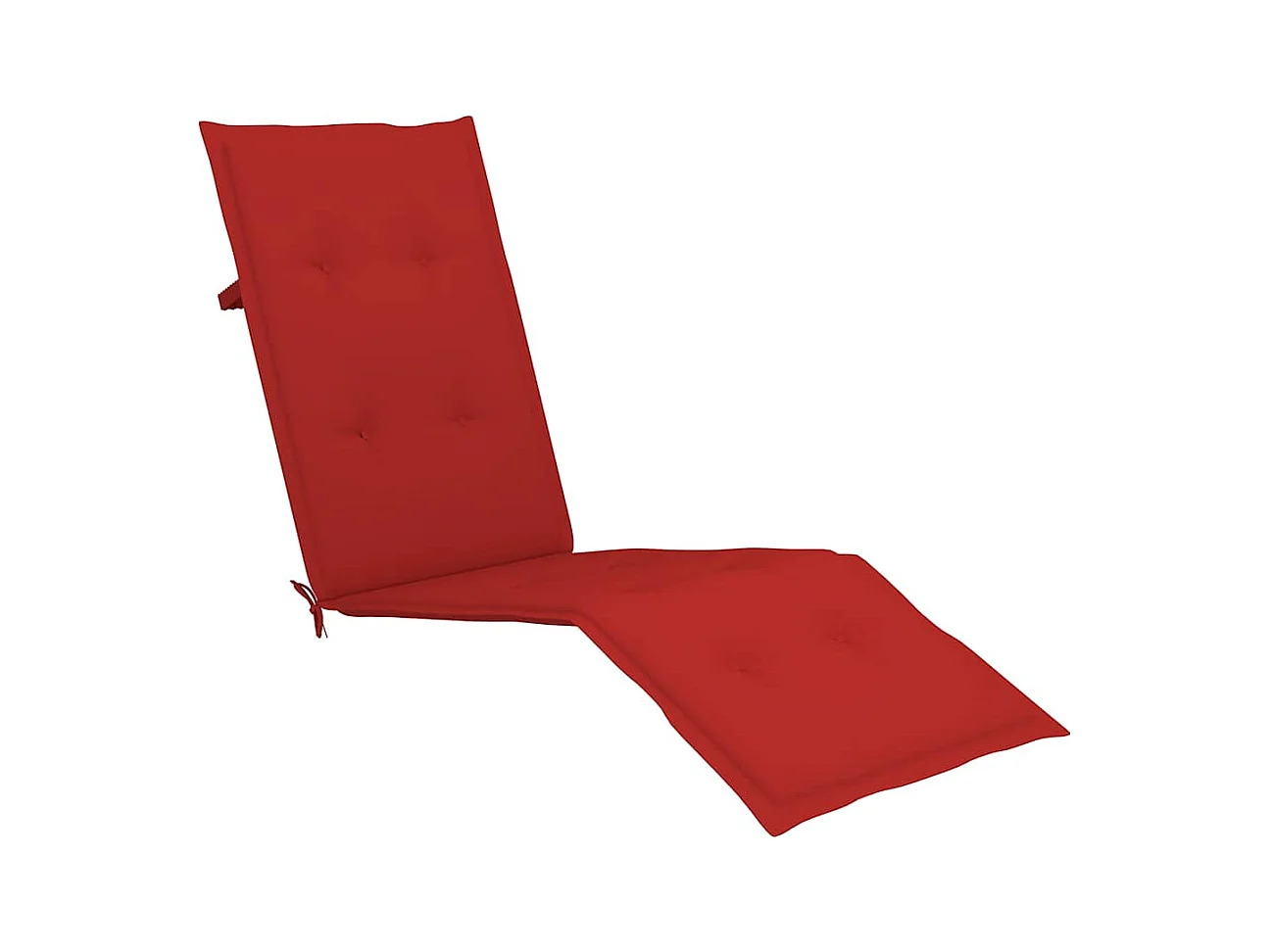 Chaise longue d'extérieur repose-pied et coussin Acacia solide