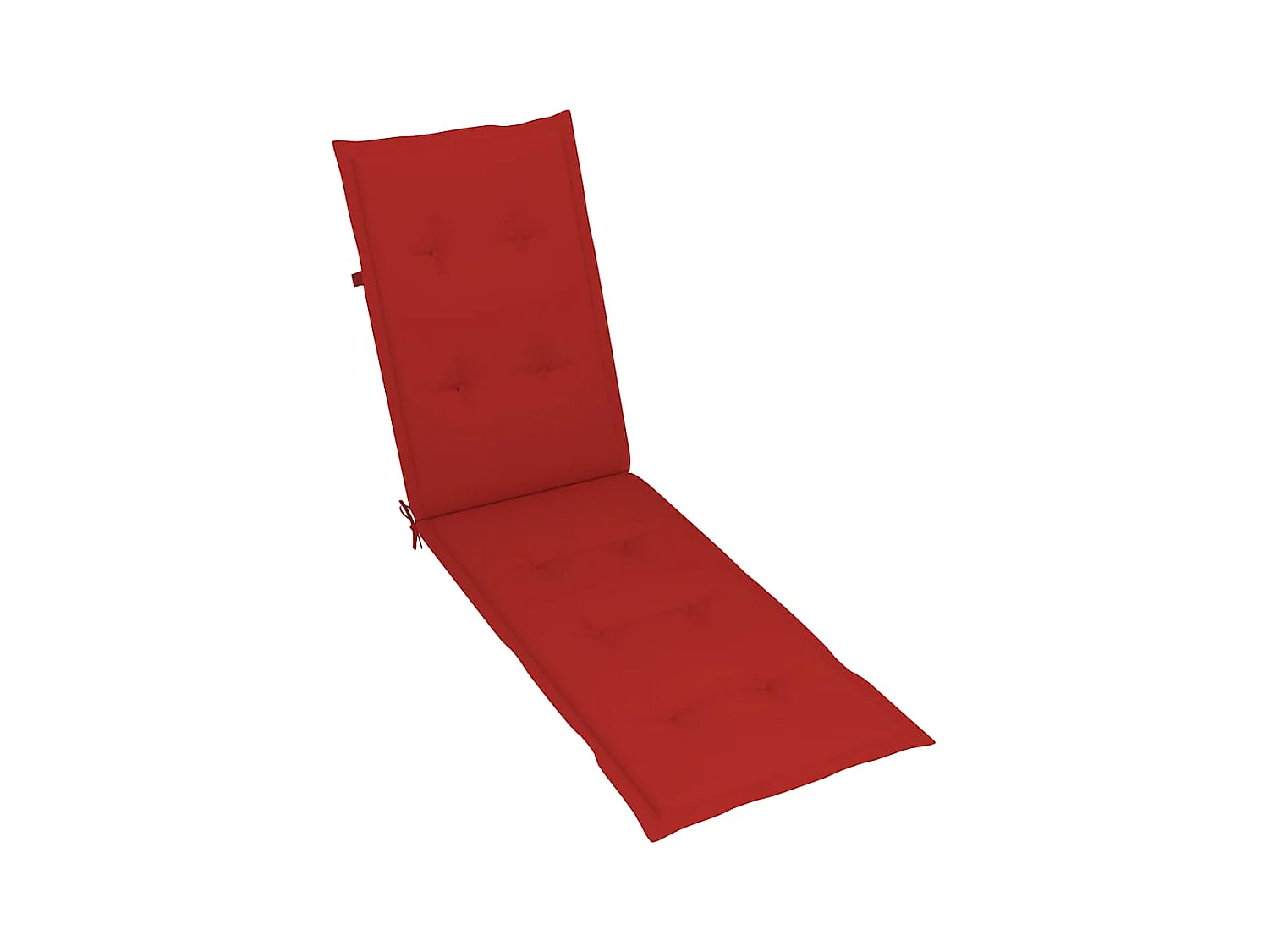 Chaise longue d'extérieur repose-pied et coussin Acacia solide