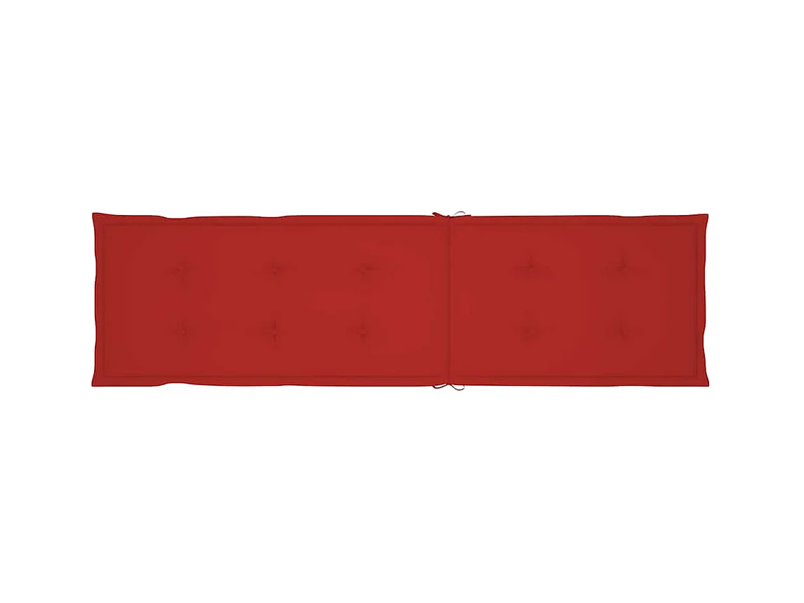 Chaise longue d'extérieur repose-pied et coussin Acacia solide