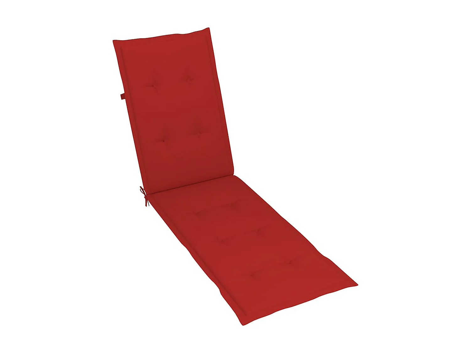 Chaise longue d'extérieur repose-pied et coussin Acacia solide