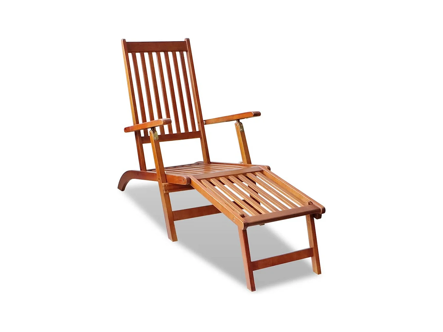 Chaise de terrasse avec repose-pied Bois d'acacia solide