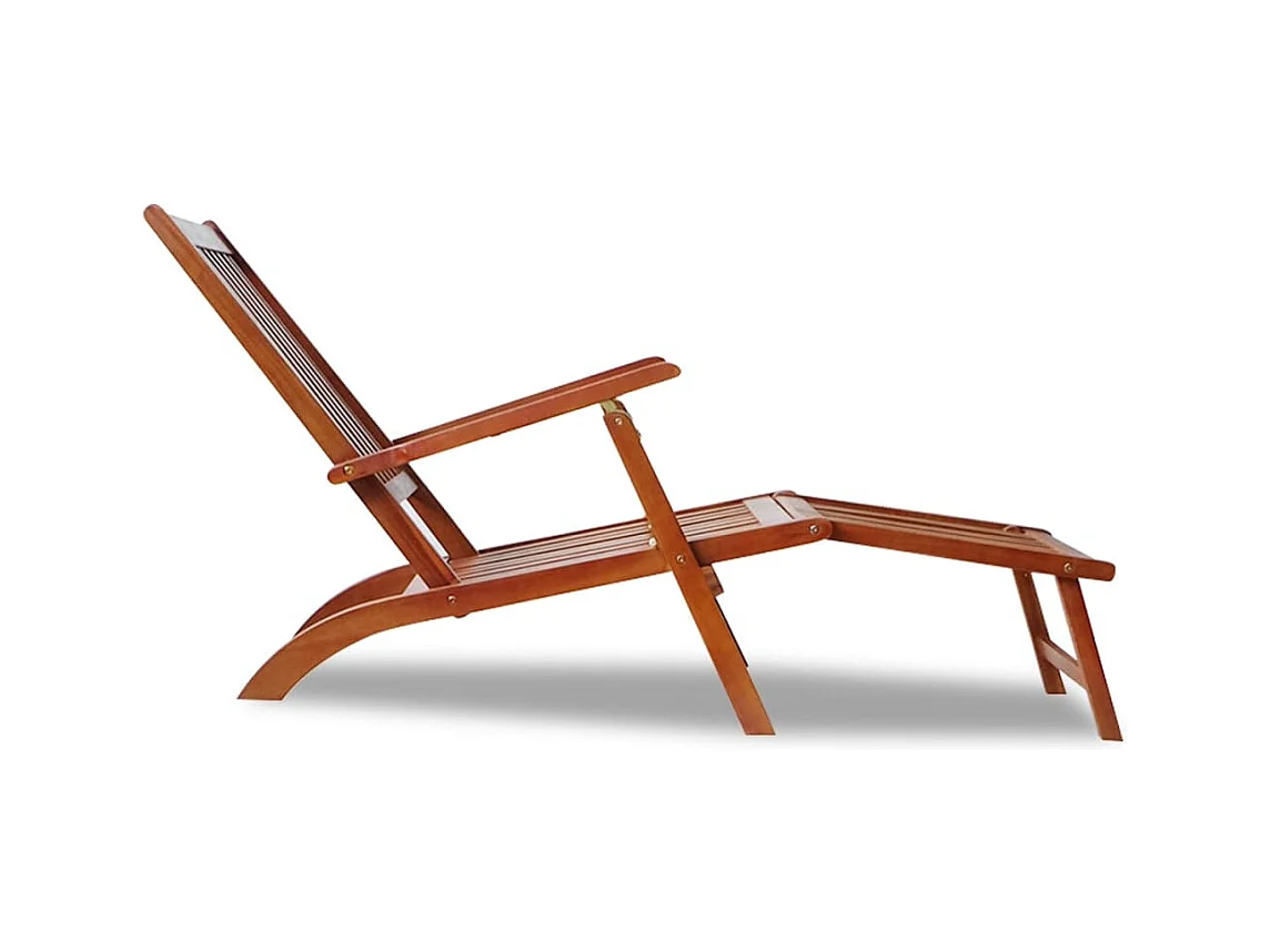 Chaise de terrasse avec repose-pied Bois d'acacia solide