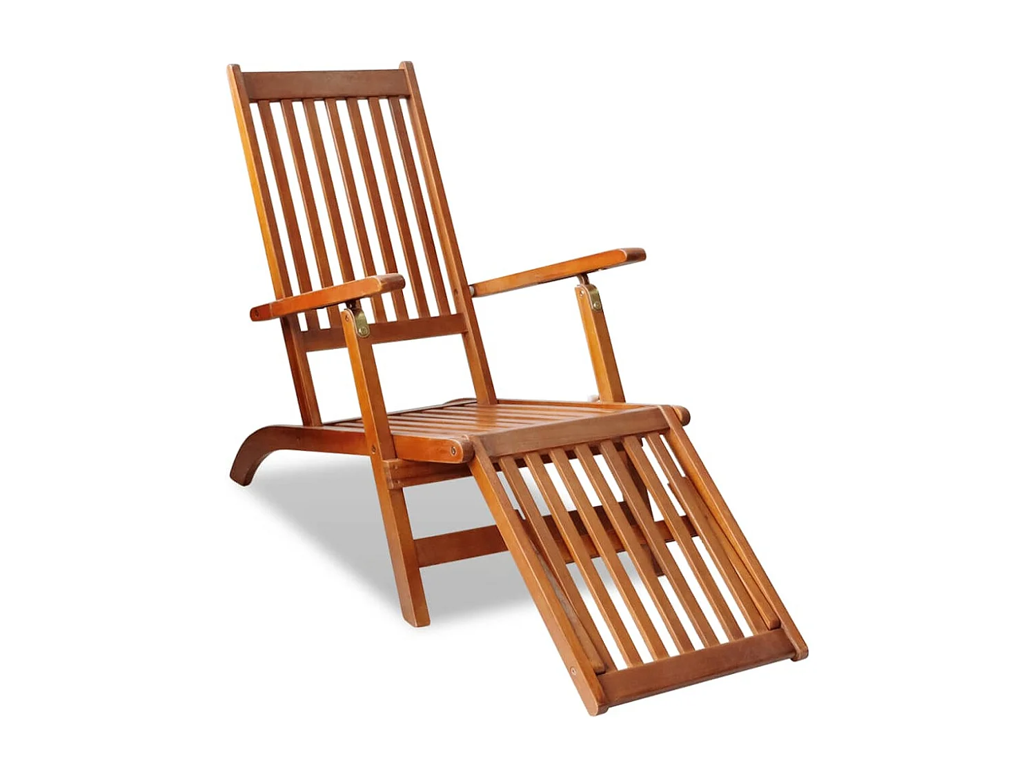 Chaise de terrasse avec repose-pied Bois d'acacia solide