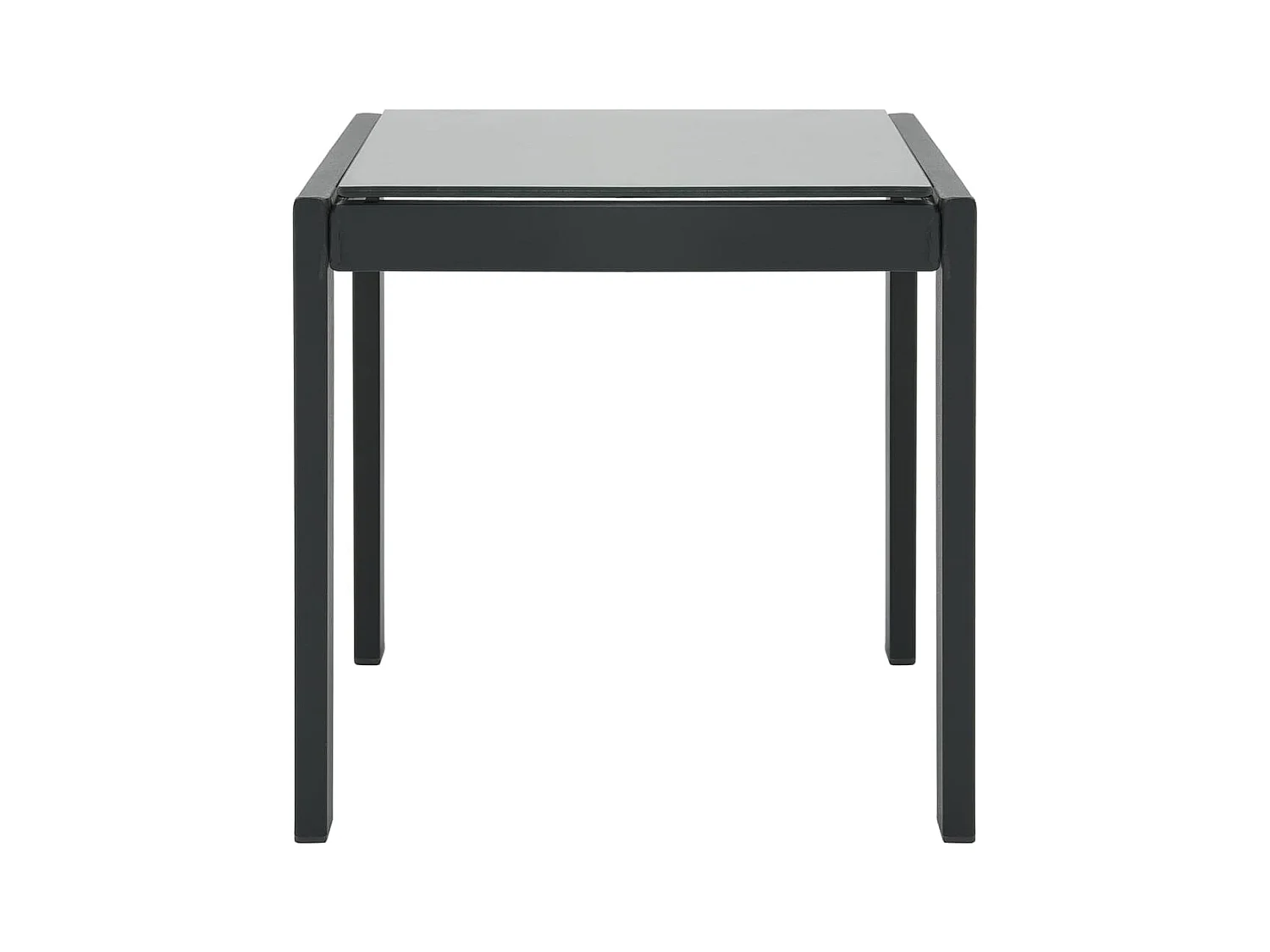 Set van 2 ligstoelen met tafel van textiel en staal