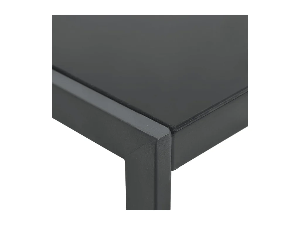 Set van 2 ligstoelen met tafel van textiel en staal