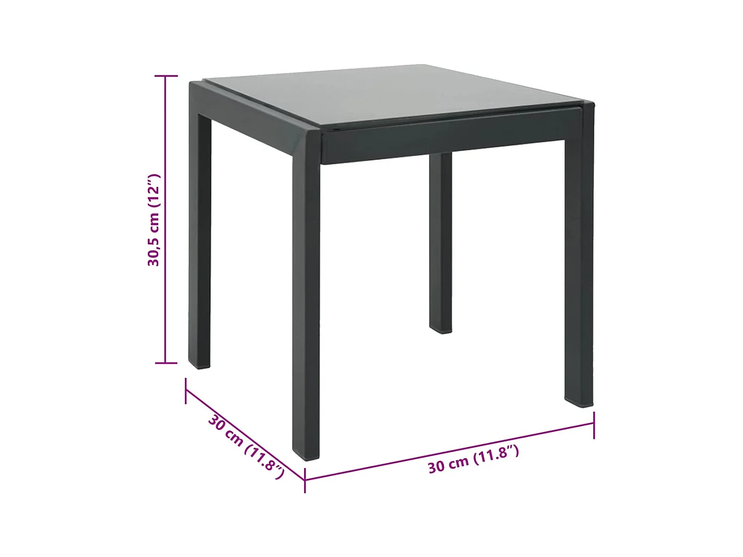 Set van 2 ligstoelen met tafel van textiel en staal