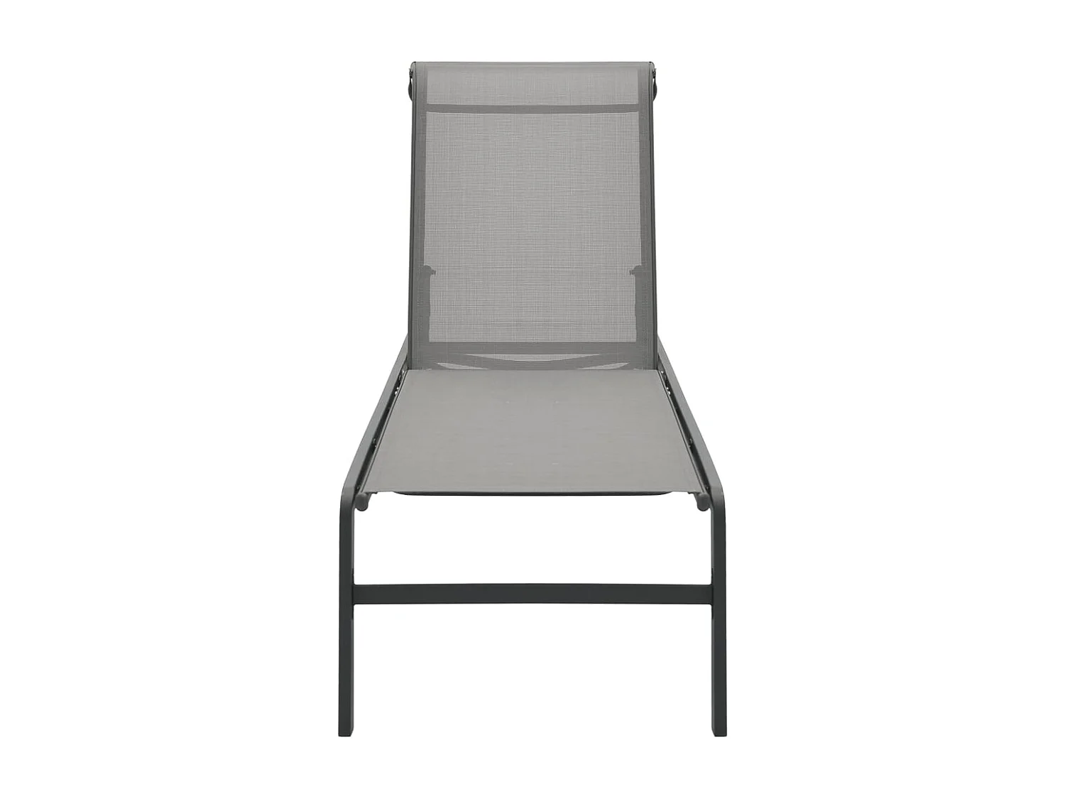 Conjunto de 2 tumbonas con mesa Textilene y acero