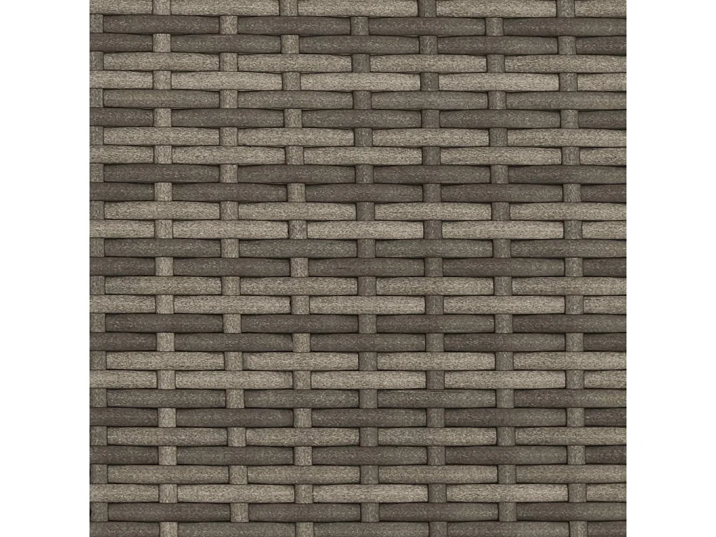 Chaise longue met zonnescherm en grijze geweven harskussens