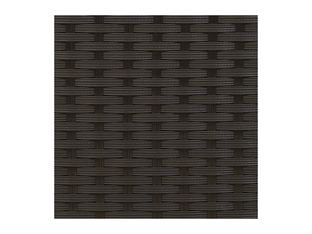 Dubbele chaise longue met zonnescherm en zwarte rieten kussens