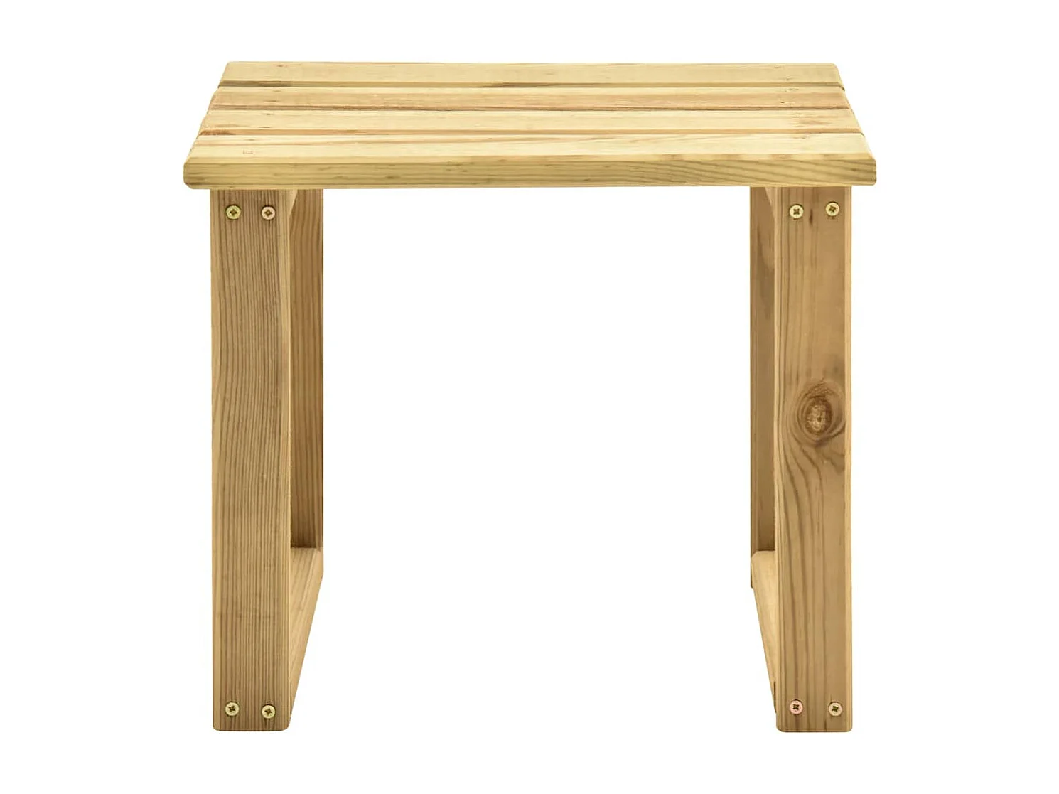 Sillón de jardín con mesa de madera de pino impregnado