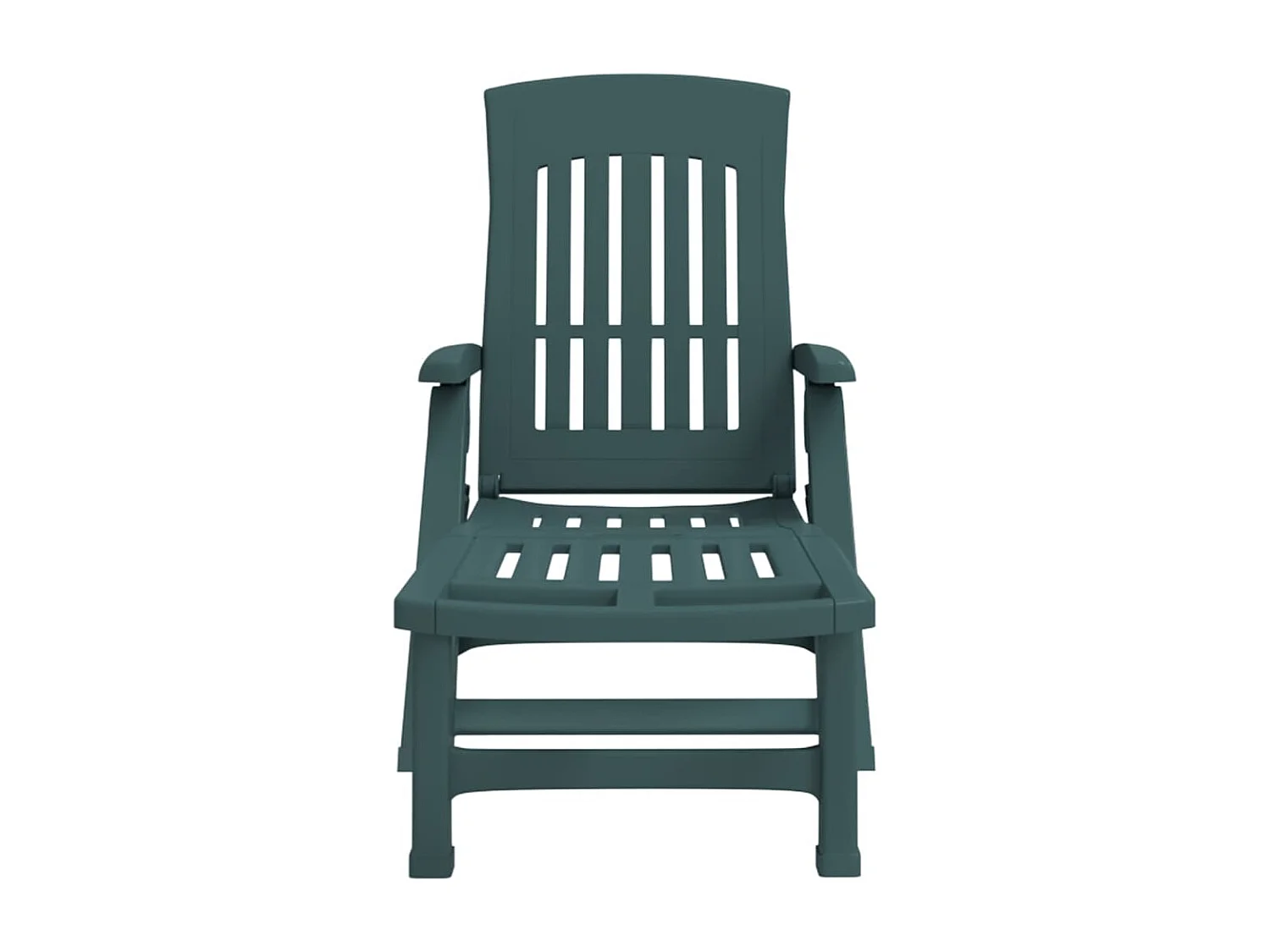 Sillón plegable con ruedas verde PP