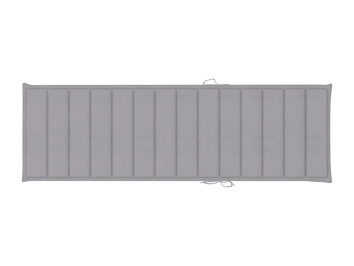 Chaise longue met grijs kussen Geïmpregneerd grenenhout