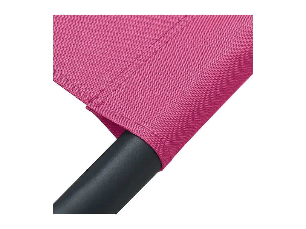 Lit de repos d'extérieur avec auvent et oreiller rose