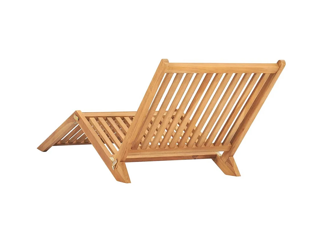 Massief teakhouten loungestoel