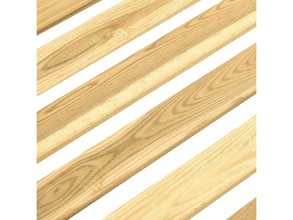 Chaise longue con mesa Madera de pino impregnada verde