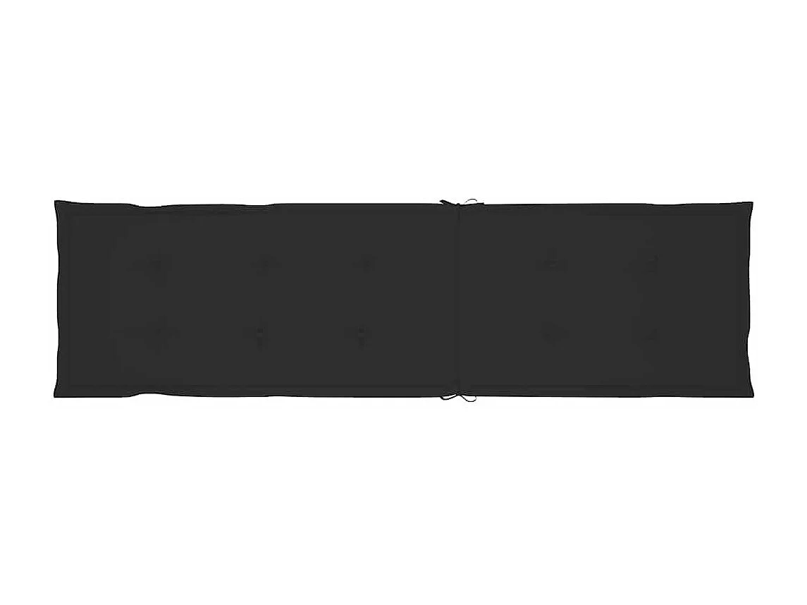 Chaise longue d'extérieur repose-pied et coussin Acacia solide