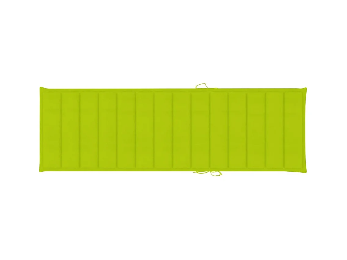 Chaise longue de jardin avec coussin Bois d'acacia solide