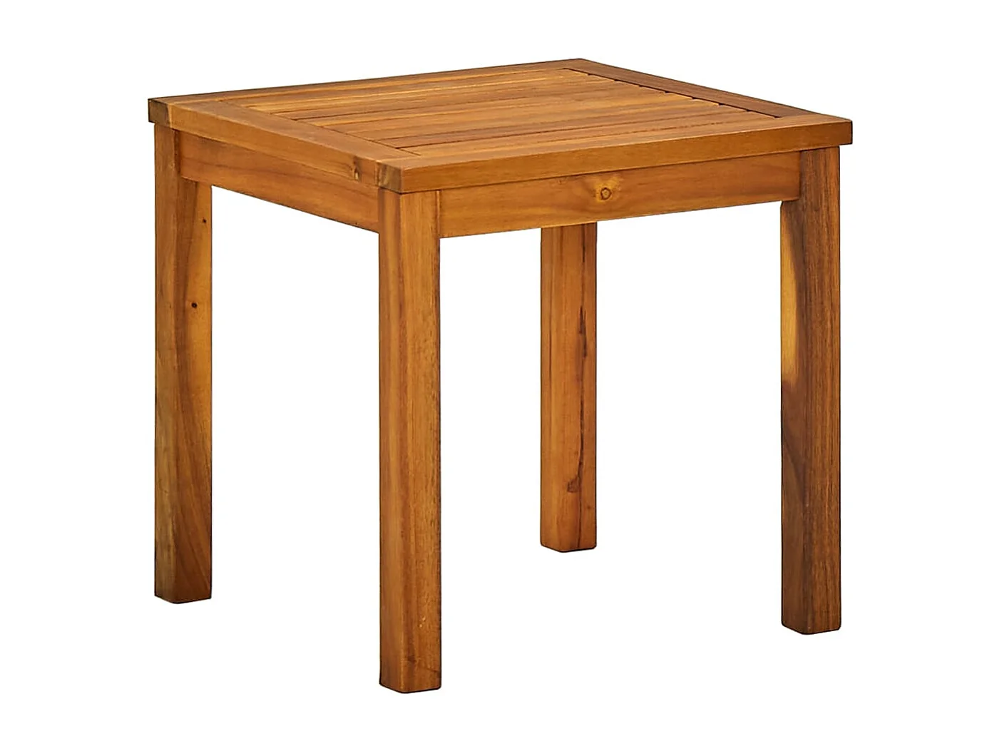 Chaise longue con tavolo Legno massello di acacia e textilene