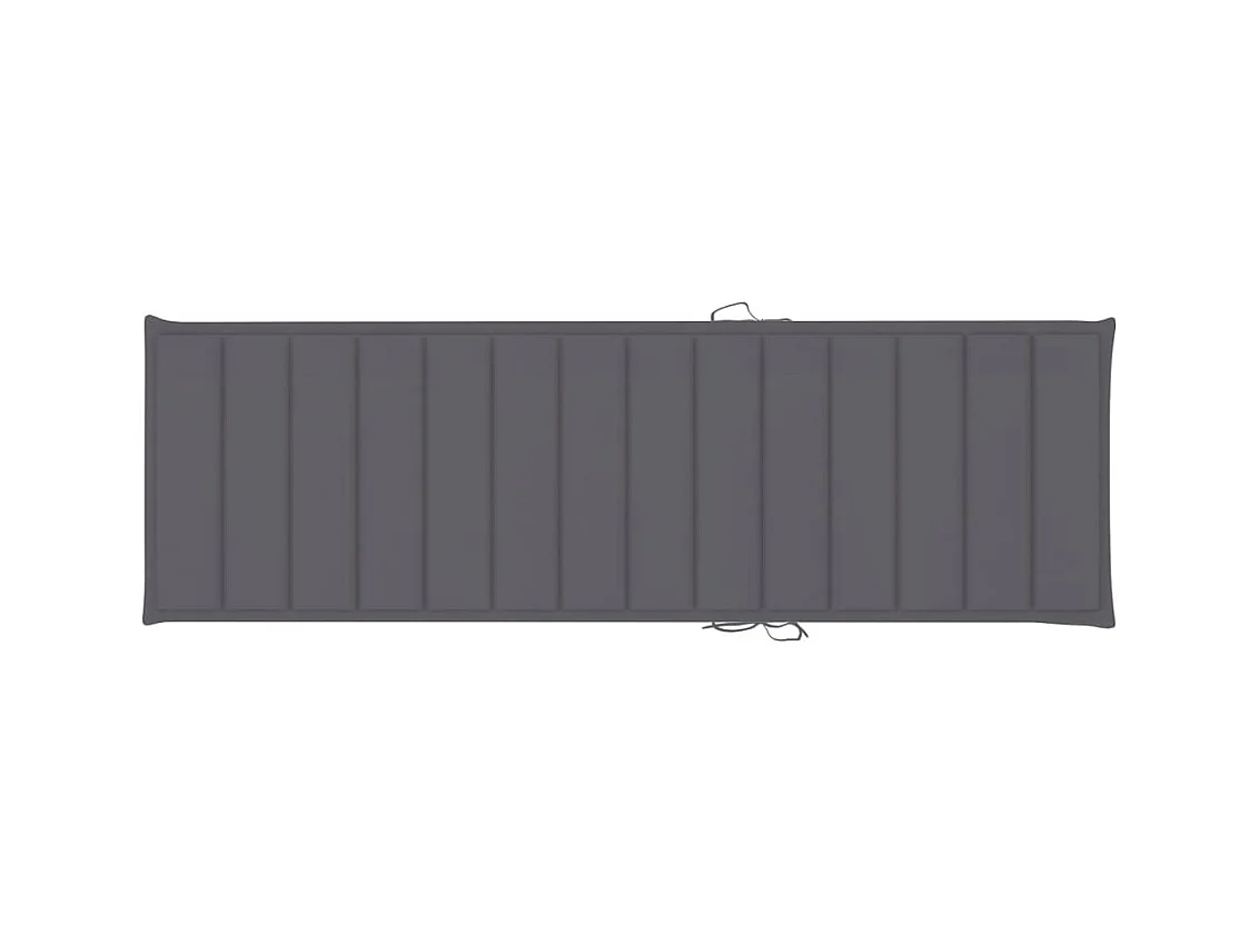 Chaise longue doppia con cuscini antracite Pino impregnato