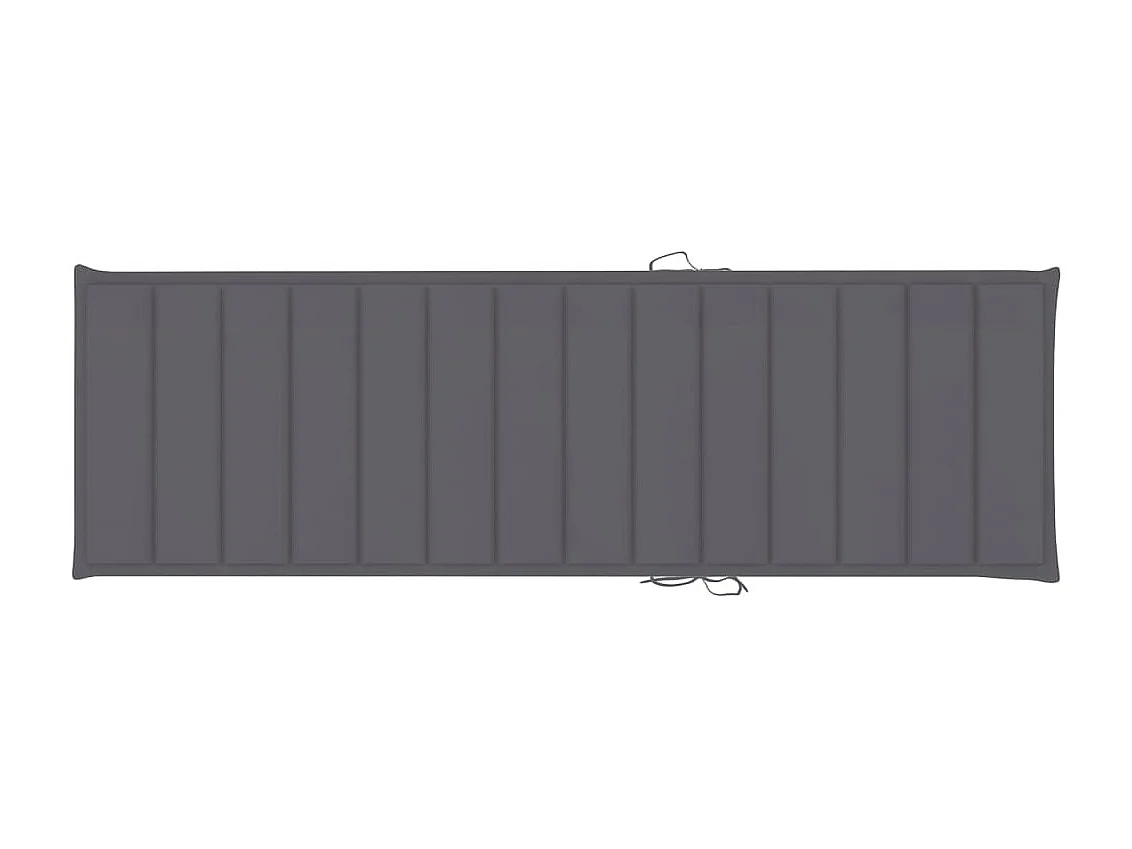 Chaise longue double avec coussins anthracite Pin imprégné